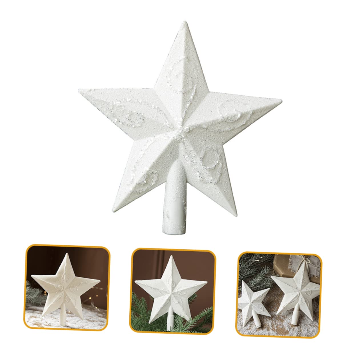 4 Piezas Estrella Superior del Árbol de Navidad Estrella del Árbol de Navidad Adorno de Árbol de Bricolaje Decoraciones para Árboles de Vacaciones Adorno de Árbol de Estrella Decoraciones para