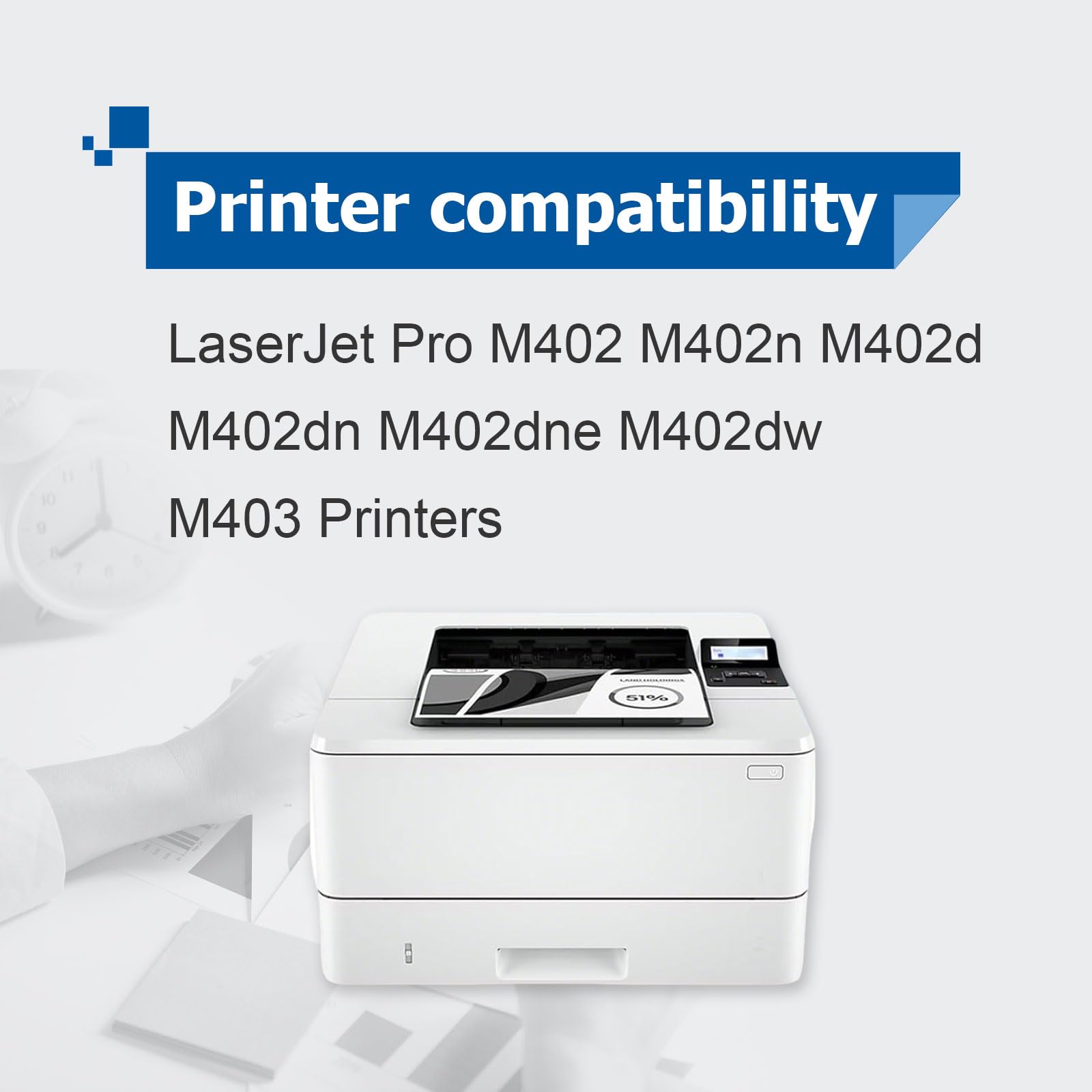 Cartouche de toner 26A compatible avec HP 26A 26X CF226A CF226X Laserjet Pro MFP M402dn M402n M426dw M426fdw M426fdn M402dw M402d M426 M402 M403 - 4 - Noir (avec puce)