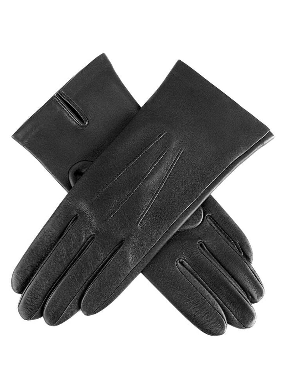 Dents Men's Black Joanna Wo's Classic Unlined Leather Gloves 6.5