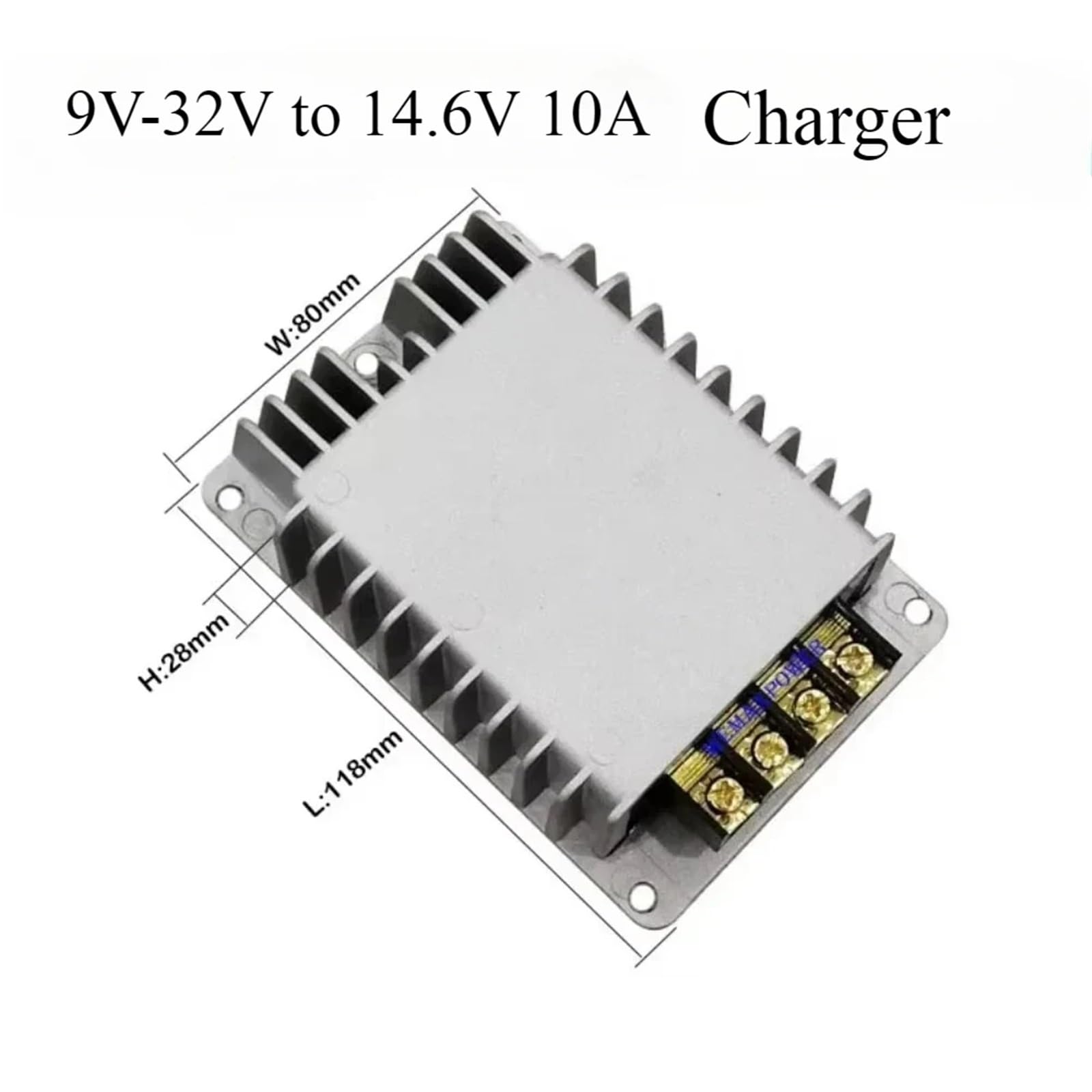 9 V-32 V, 12 V/24 V do 14,5 V, 10 A, 10 A, 10 A, prostownik prądu DC DC do akumulatorów litowo-jonowych LiFePO44 do samochodów kempingowych, łodzi, samochodów (9 V-32 V-14,6 V 10 A)