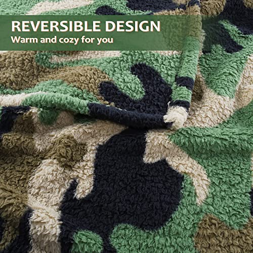 Catalonia Camo Sherpa Throw Blanket thumb #3