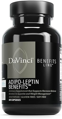 DAVINCI Labs Adipo-Leptin Benefits - Suplemento dietético para apoyar el control del apetito y el metabolismo de las grasas con extracto de grano de