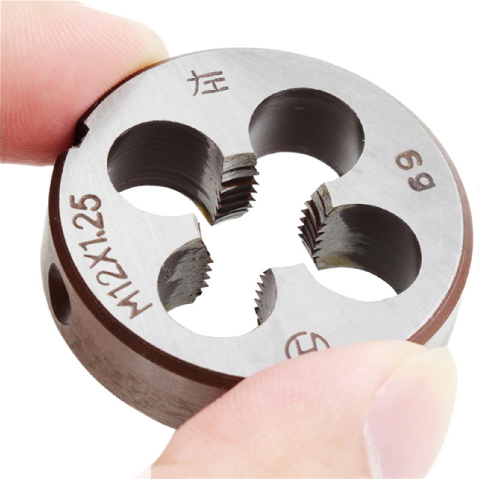 Filiere per riparazione filetti Filiera metrica sinistra M12-M20, macchine e utensili manuali, for maschiatura e riparazione di filettature esterne manuali e for macchine utensili(M16x1.25)