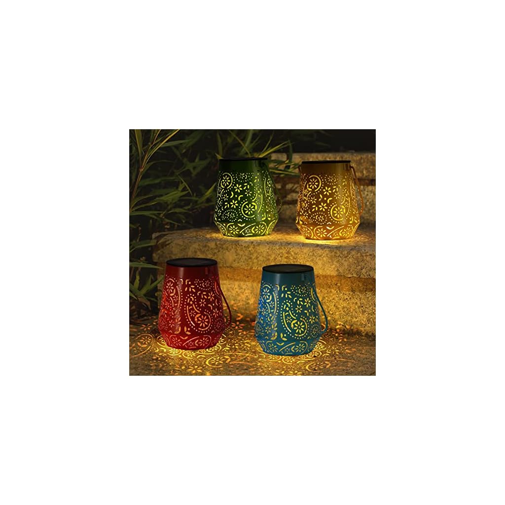 4-Pack-Solar-Lanterns-Outdoor-Garden-Decor-OxyLED-Solar-Lights-Decorative-Lantern-Waterproof-4-Colors-LED-Hanging-Solar-Powered-with-Handle-for-Outside-Table-Patio-Yard-Porch-Fence-Pathway-Christmas