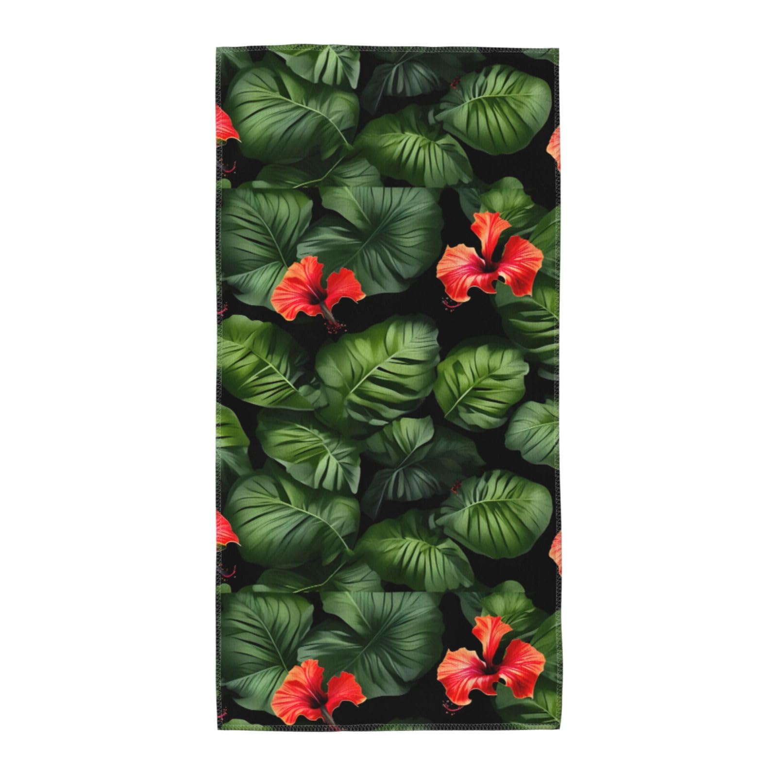 Cbaaghh Tropical Flowers And Foliage Print Towel, Towels Thick Face Towels Fast Drying Washcloth For Bath, Spa, Gym