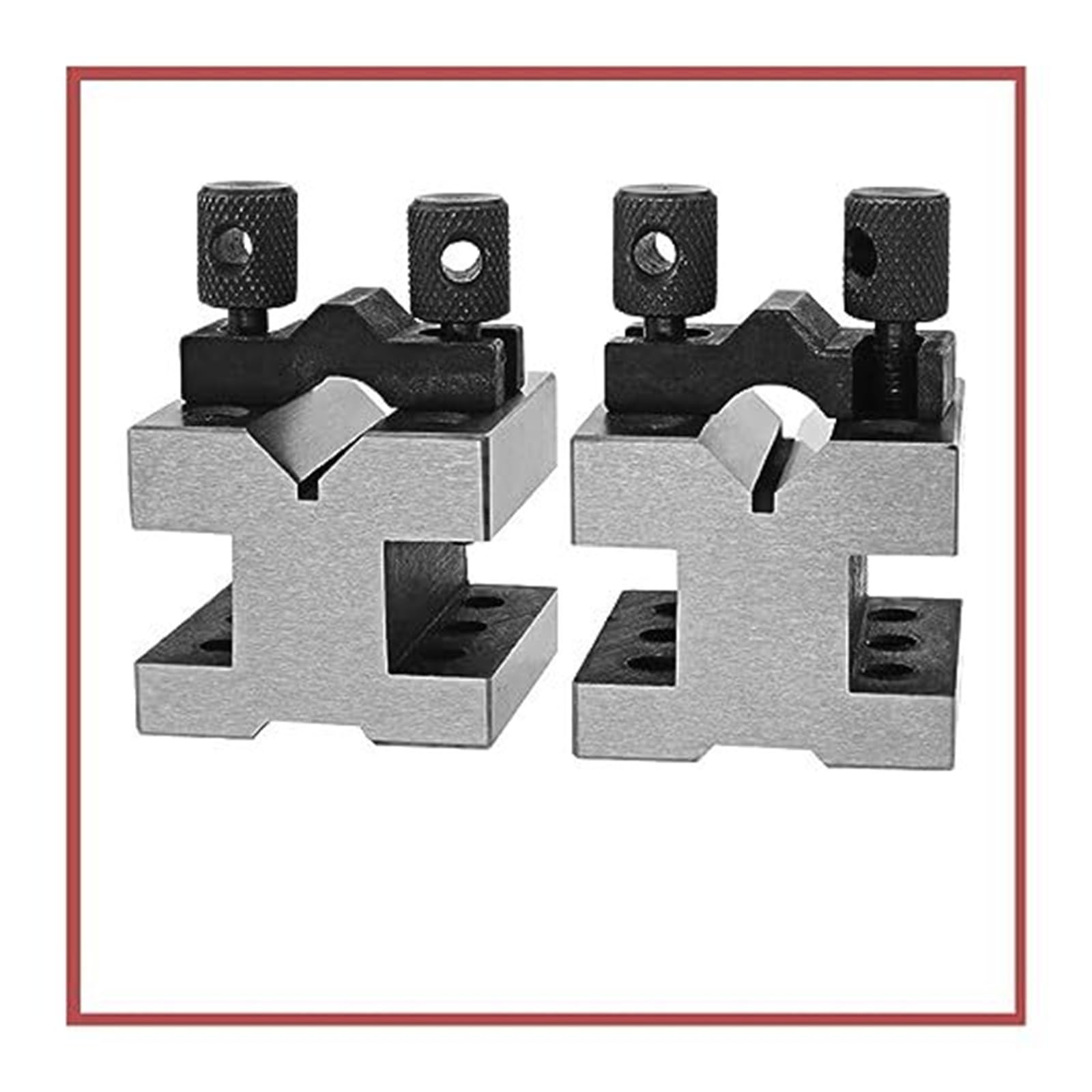 Zestaw płytek wzorcowych, para uziemień bloku V z zestawem zacisków, precyzyjnie dopasowane 35x35x30mm, narzędzie dla mechanika(60x60x50 2pcs)