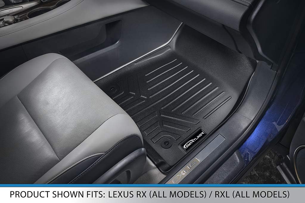 MAXLINER Floor Mats 3 Rows and Cargo Liner Behind 2nd Row Set Compatible with 2018-2022 Lexus RX L