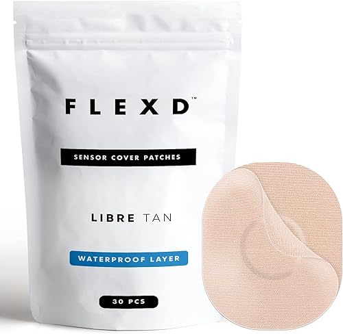 Flexd - Cubiertas de sensor impermeables Freestyle para Libre 2 y 3 - (30 piezas) - Cubiertas de sensor Libre 3 - Parches Adhesivos CGM - Sin