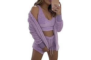 Famnbro Women's 3-Piece Fuzzy Loungewear Set