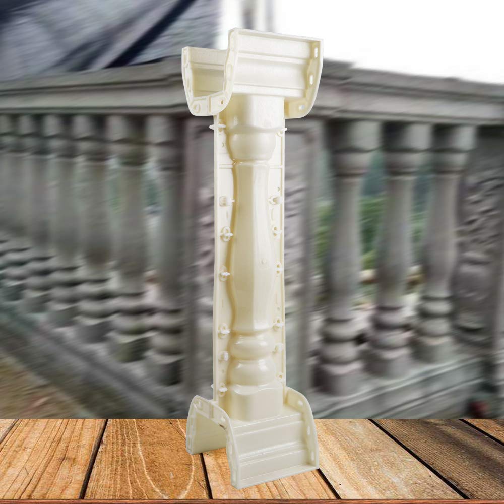 Molde de barandilla de plástico de 89 cm con columna romana para jardín, balcón, yeso, hormigón, barandilla de hormigón, molde para barandilla de cemento, barandilla de hormigón