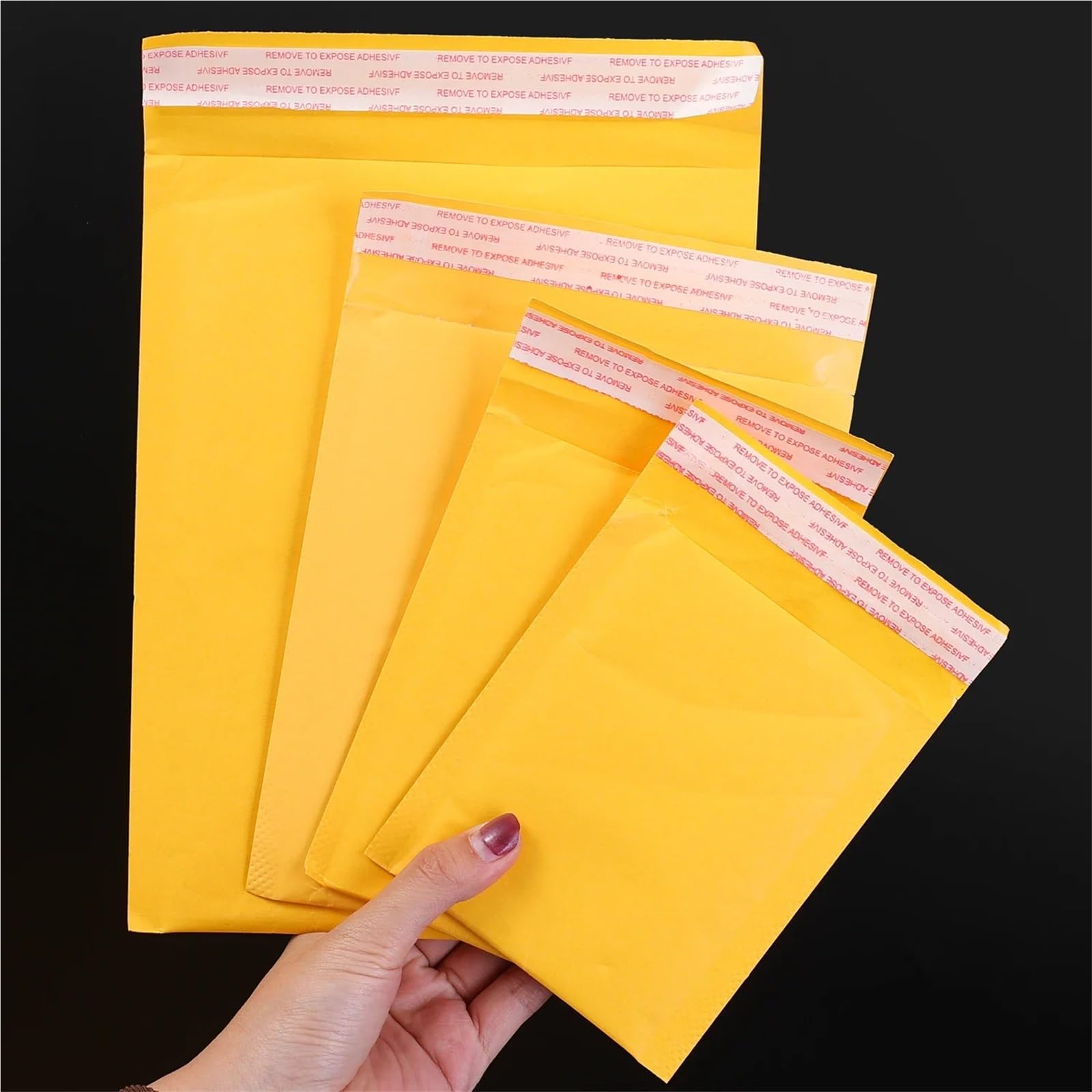 50/10 pezzi buste postali in carta kraft con bollino, sacchetti adesivi, buste for spedizione impermeabili for imballaggio aziendale(50PCS,18x23cm)