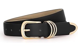 Leather Belt with a Golden Buckle: An Alluring Addition for the Stylish Woman