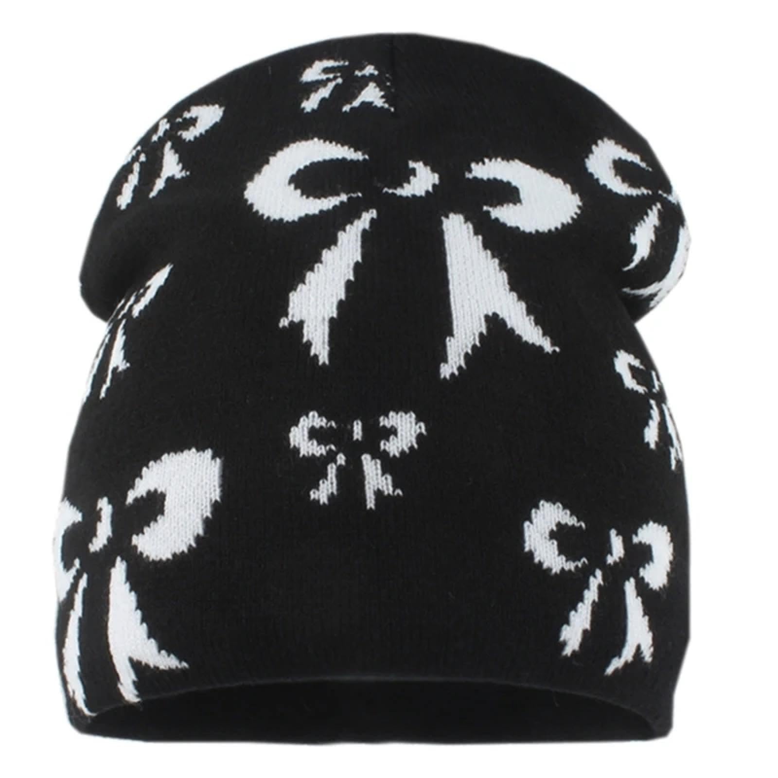 SiVaji Strickmützen Hüte Mützen Caps Beanie Blumenmuster Handgemachte Gehäkelte Totenkopf Hut Atmungsaktive Warme Mützen