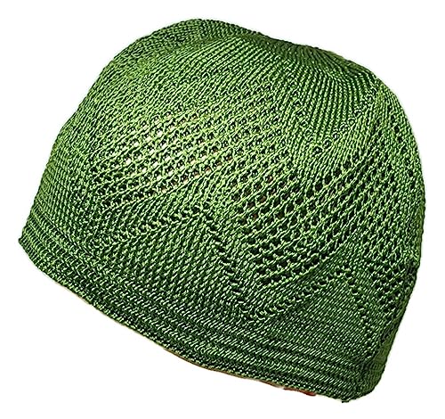 Set 5 Color Muslim Prayer Hat Men Skull Cap AMN-393 Beanie Islam Kufi Peci Hat Crochet Takke Eid Ramadan Gift2