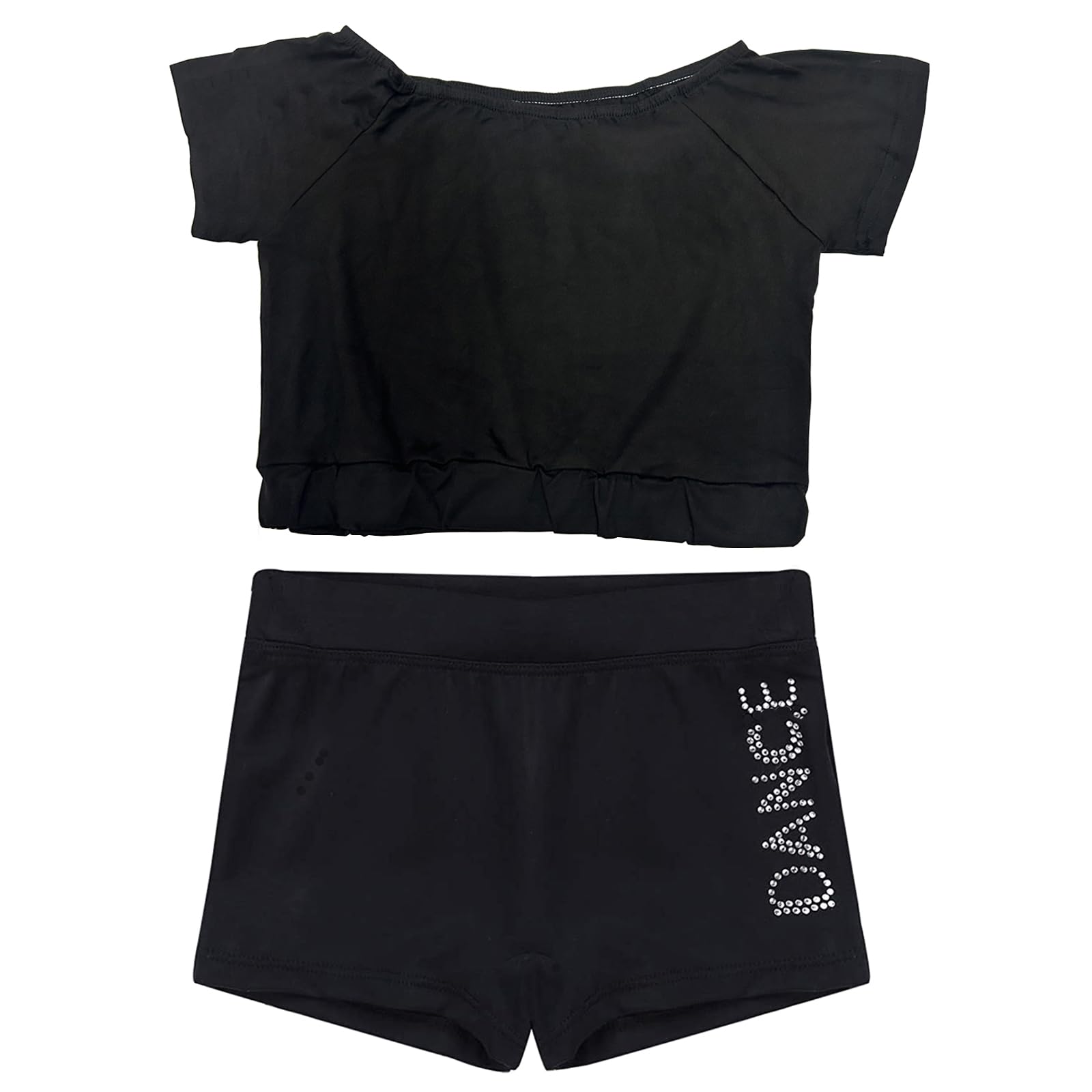 Girls 2-Piece Athletic Leotard Tracksuit Sleeveless Tank Tops with Shorts Set Gymnastics Dance Sports Workout Outfts