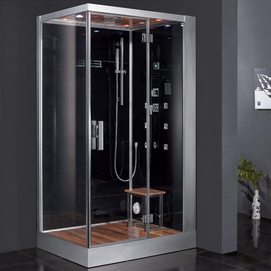 Ariel Platinum DZ959F8-BLK-R Steam Shower & Sauna - Right Configuration