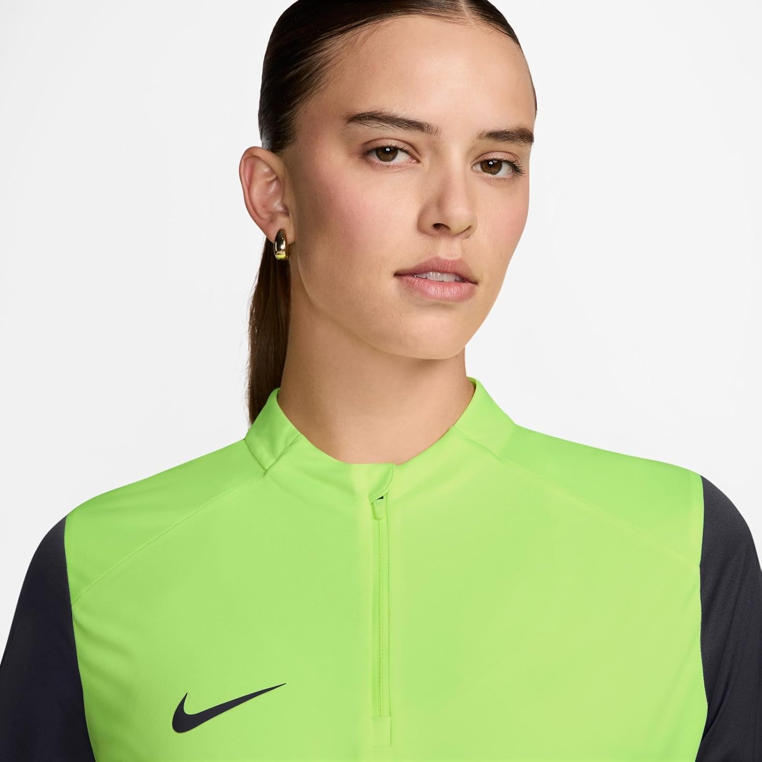 Nike Strike Women's Storm-FIT Drill Top (FZ3987-702, Volt/Anthracite/Black/Anthracite) Size Medium