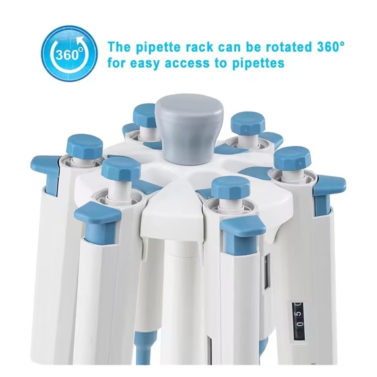 Pipeta, Soporte redondo for pipetas de laboratorio, for colocar pipetas, hasta 6 soportes for pipetas