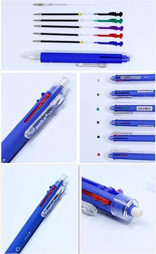 Miniatura 10 de Ipienlee - 5  1 bolígrafos - 5 bolígrafos multifuncionales de 5 colores de 07 mm y un lápiz mecánico todo en uno de 05 mm