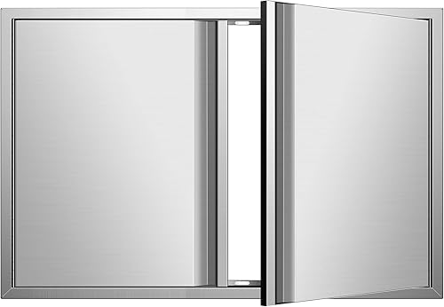 Puertas de cocina al aire libre, puerta de acceso de barbacoa de acero inoxidable, puerta de cocina empotrada para cocina al aire libre e isla de