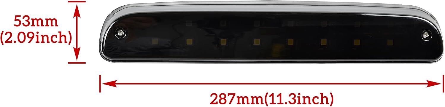 LED 3rd Brake Light for Ford, Rear Center High Mount Stop Light Third Brake Lamp for Ford F250 F350 F450 F550 1999-2016 / Ranger 1993-2011 / Explorer 2001-2005 Accessories (Smoke Lens)