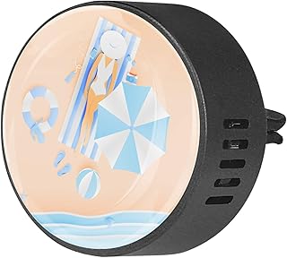 Yumansis Silla de Playa mar Negro 2 Coche difusor aromaterapia Aromas Universal aceites Esenciales esencias aroflora（5 fragancias para Elegir ） Almizcle Blanco