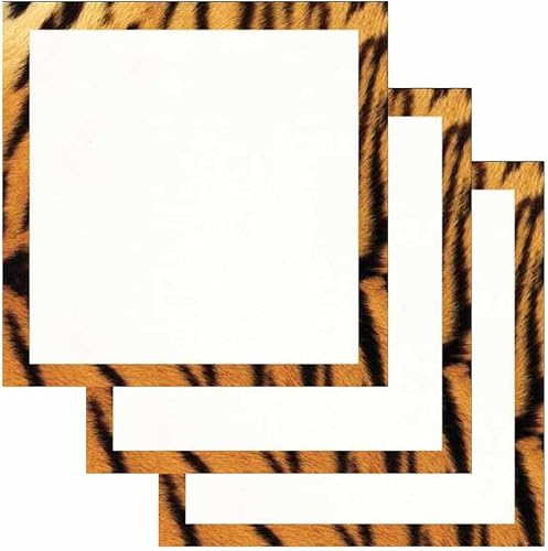 Notas adhesivas de borde con estampado de tigre, juego de 3, diseño temático de animales de vida silvestre, regalo de papelería, bloc de notas de
