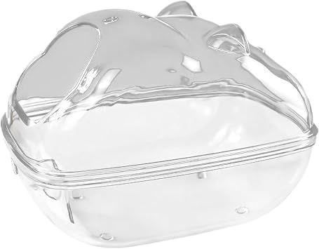 Small Animals Bathtub - Hamster Sand Bathtub Clear Pet Cleaning Habitat Mini Bath Station Set | Crows Rats, Chinchillas, Small Rodents Pet Cage Accessories Home Cage Care Supplies