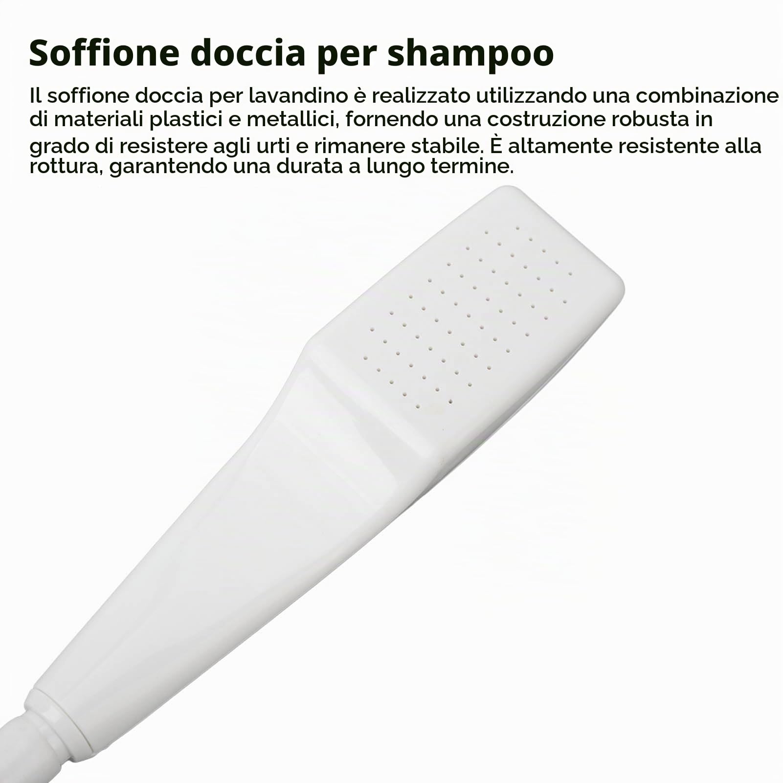 Spruzzatore per Rubinetto del Lavandino, Tubo Flessibile 4,9 Piedi per Soffione Doccia e Bagno Animali, Lavaggio Capelli