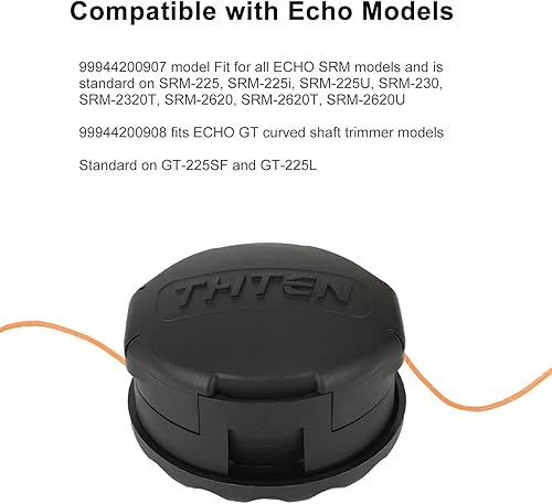 Miniatura 5 de THTEN 99944200907 Cabezal de recortadora para Echo Speed Feed 400 SRM-225 SRM-230 SRM-210 GT225 SRM Modelo Recortadoras Pas210 Pas211 Pas225 Eje