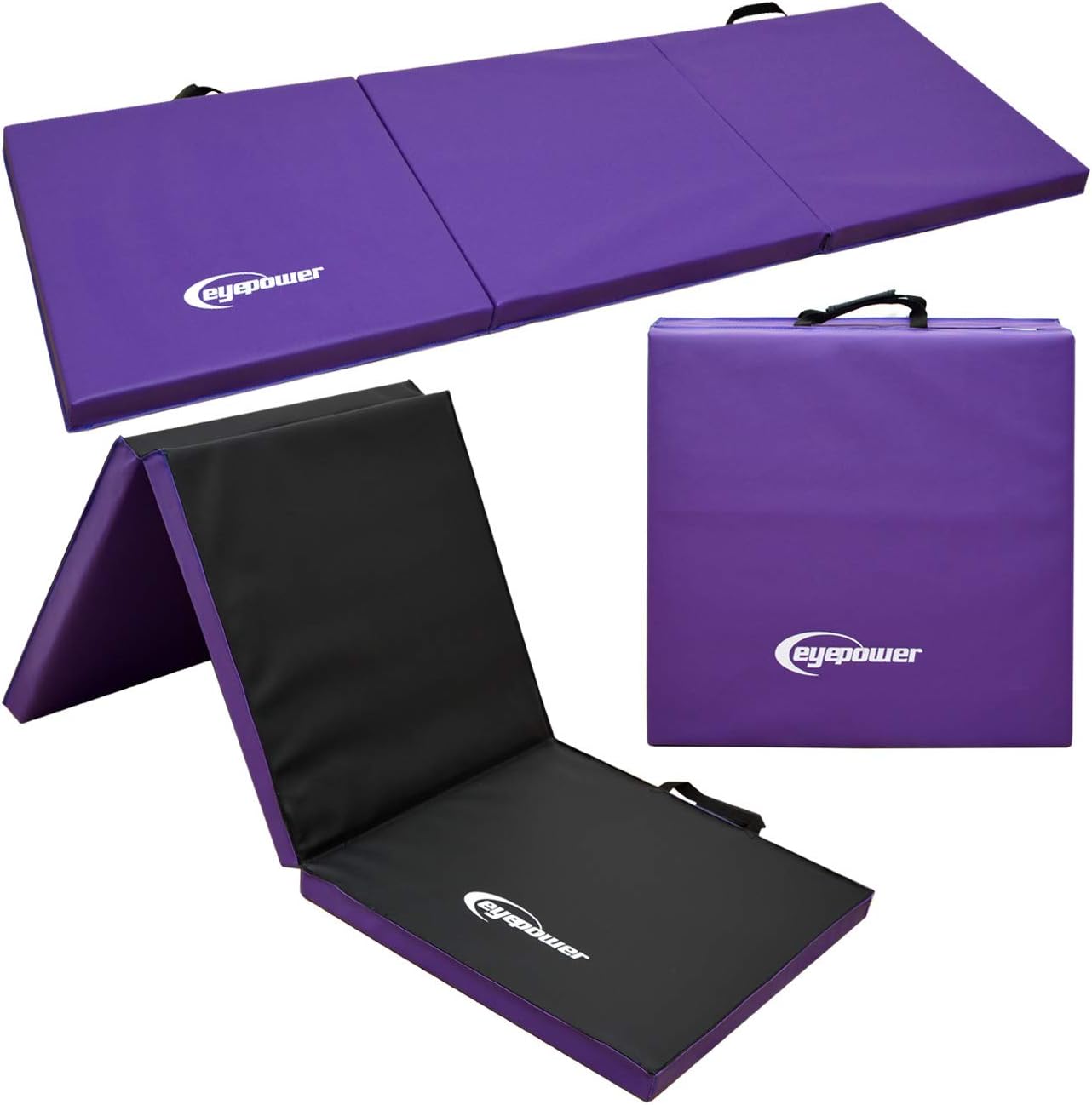 EYEPOWER XL Folding Sport Mat 180x60x5cm for fitness workout gymnastics