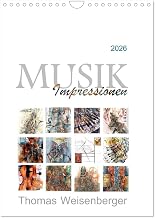 MUSIK Impressionen, US-Version (Wall Calendar 2026 DIN A4 Portrait), CALVENDO 12 Month Wall Calendar