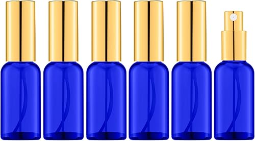 Botella de vidrio vacía de 1 onza1.0fl oz con bomba dorada, atomizador de perfume, botella recargable, rociador portátil de niebla fina, Verde12