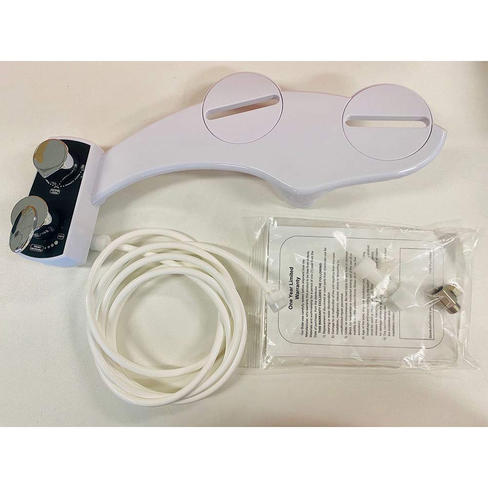 Baño no eléctrico Asiento de Inodoro Bidet Autolimpiante Boquilla Doble Kit de bidé de pulverización de Agua fría y Caliente Higiene Personal Lavado de Mujeres