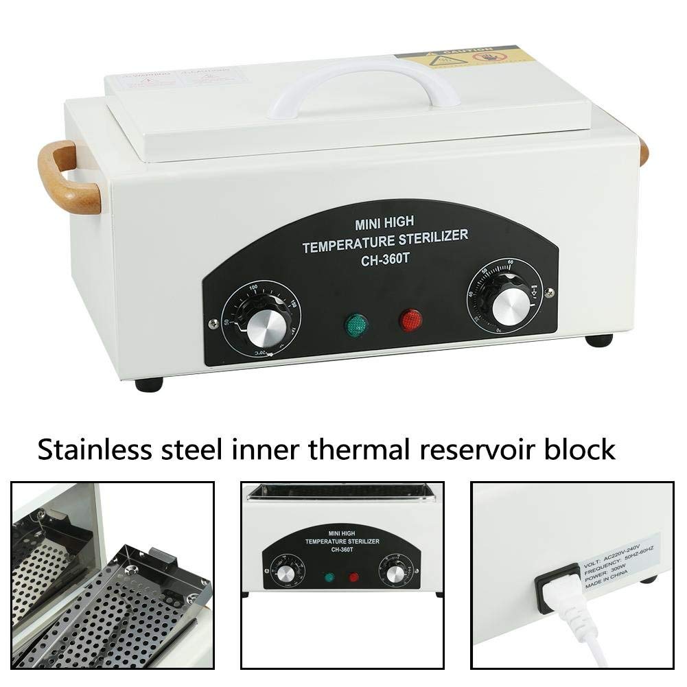 Cocoarm Esterilizador Manicura Profesional Autoclave Esterilizador Esterilizador De Herramientas Uñas Esterilizador Para Instrumentos Esterilizador De Uñas Esterilizador De Aire Caliente Esterilizado