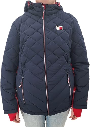 Tommy Hilfiger Chaqueta acolchada con capucha plegable para mujer