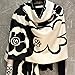 FairyCity Women's Soft pashmina Shawl Oversized Winter Warm blanket Scarf Long Cashmere Shawls Wraps Black and white flowers