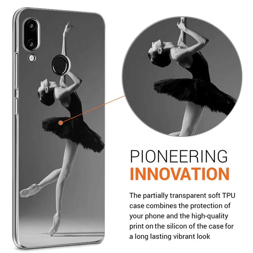 Yoedge Cover Huawei P20 Lite, Sottile Antiurto Custodia Rosa Silicone TPU con Disegni Pattern Ultra Slim 360 Protective Bumper Case per Huawei P20 Lite, Fragola