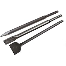 WERHE SDS Plus Chisel Set, 600 mm, 3-piece, Point, Flat and Spade Chisels