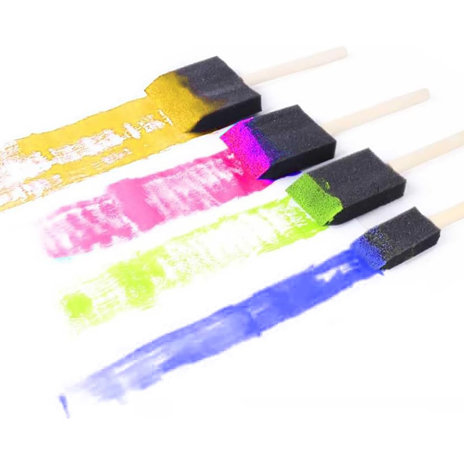 5 Pennelli In Gommapiuma Da 5 Cm - Con Manico In Legno Per Pittura E Fai Da Te - Foto 11