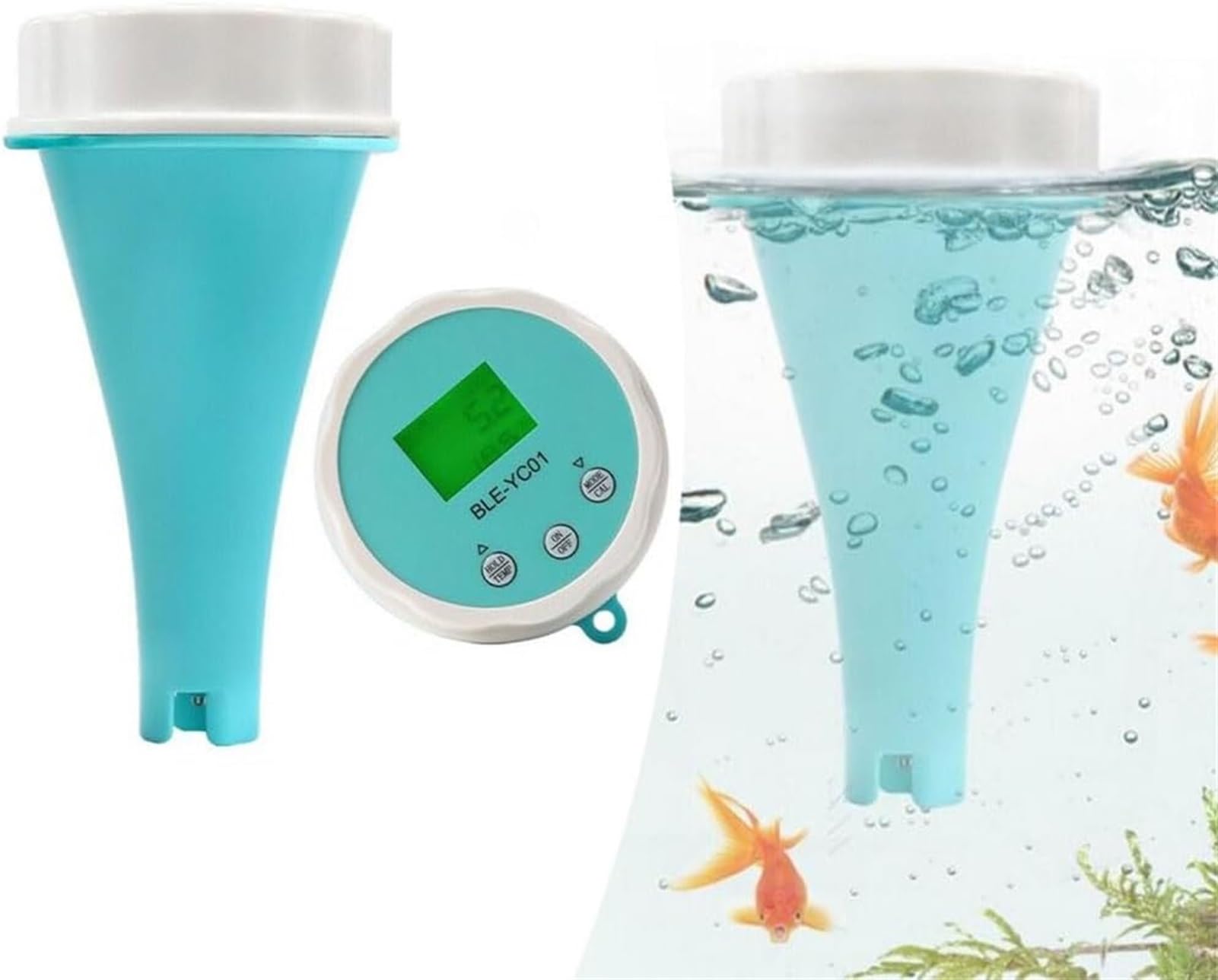 Probador de calidad del agua - Medidor digital Bluetooth 6 en 1 para cloro, ORP, EC, TDS, temperatura y pH - Monitor inteligente para piscinas, jacuzzis, hidroponía