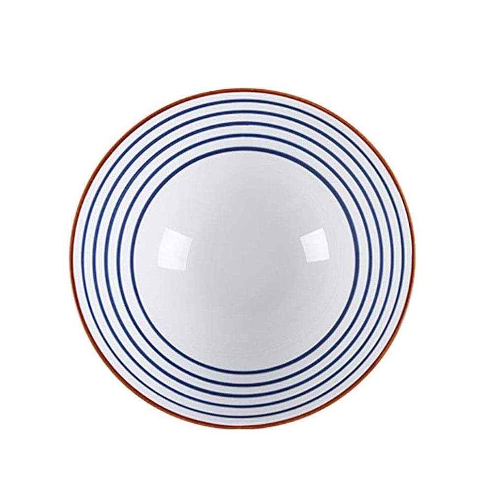 Cuencos de Sopa de cerámica Cuenca de Cereales Sopa Ensalada Postre Pasta Pasta Ensalada Avena, Conjunto de 2, Vajilla de Patrón Clásico (Color : C)