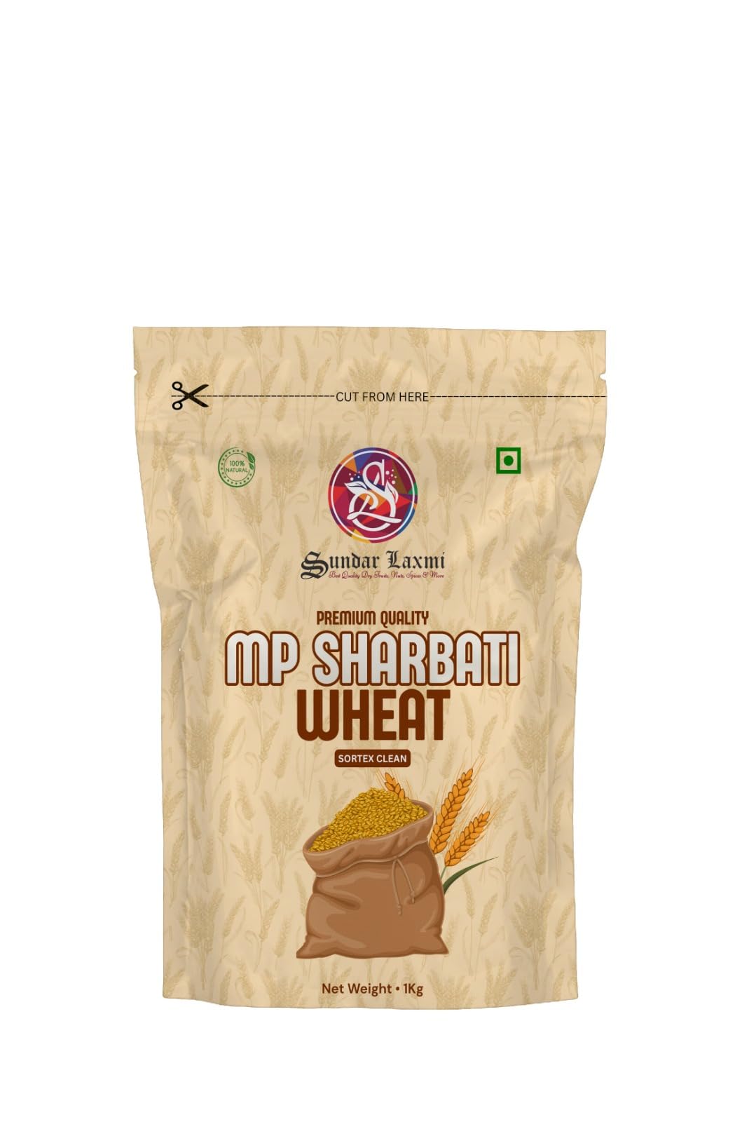 SundarLaxmi MP Sharbati Wheat Fresh from Farms - 10kg | Gehu | Sortex Clean-image-34
