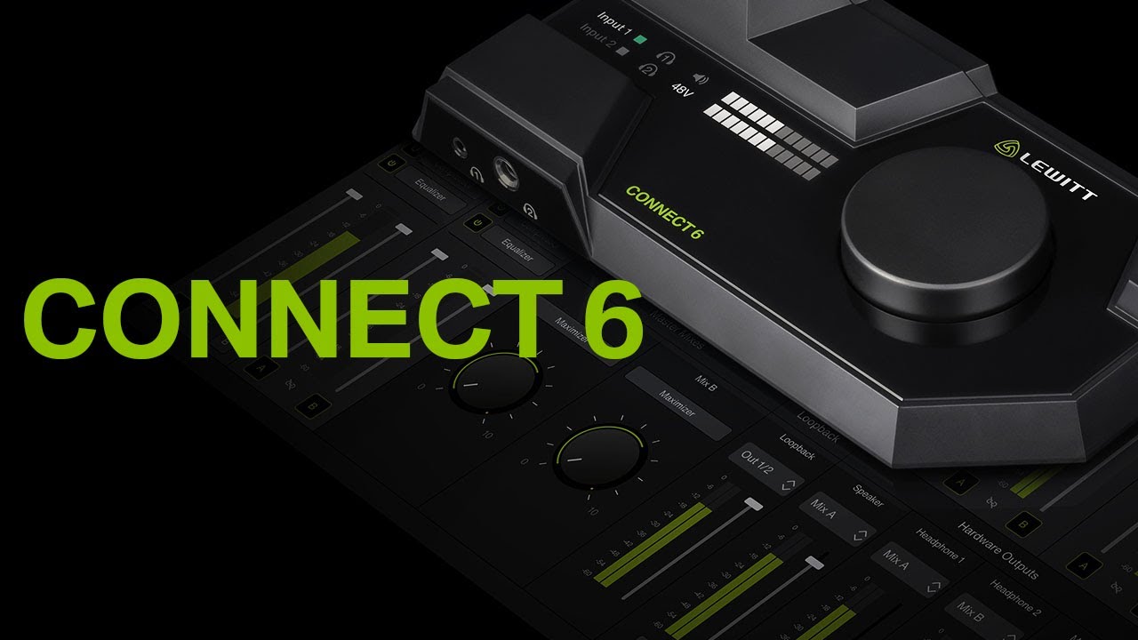 Lewitt Connect 6 USB-C Audio Interface: 2 Mic Preamps, Dual