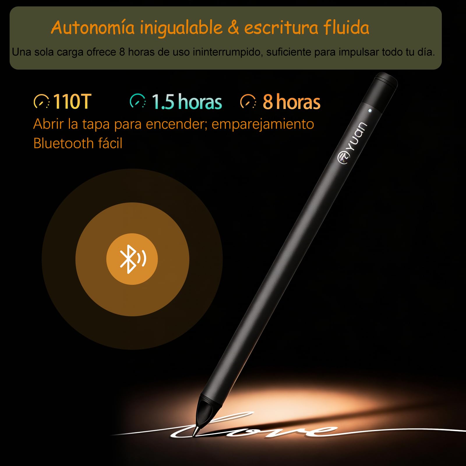 Yuan Cuaderno Digital con Smart Pen Writing Set y 3 Cuadernos A4: Sincronización y Digitalización en Tiempo Real de Notas en Papel, Compatible con iPad, iOS, Android para Reuniones, Clases y