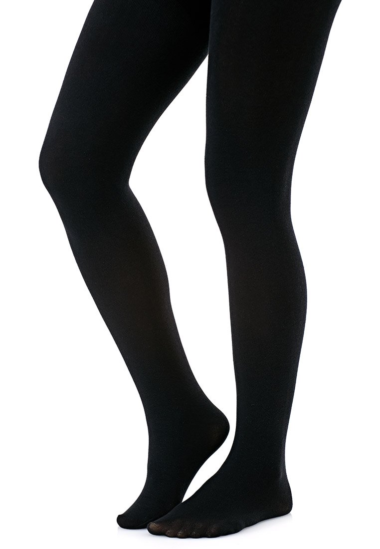 Silky Black Warm And Cosy 200 Denier Thermal Fleece Tights, Large