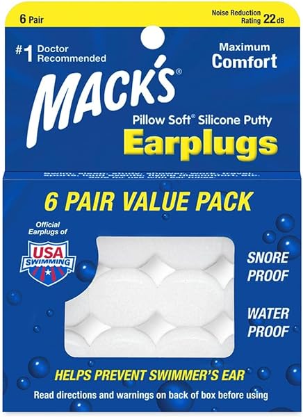 Mack's tapones de silicona para piscina, 12 pares