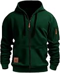 Hommes Hoodies Zip Up Trendy Lightweight Work Sweatshirt à capuche manches longues Casual Loose Track Jacket Coats avec Pocket