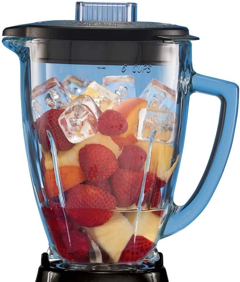 Oster 6 Speed Blender with Pulse - With Glass Jar - All Metal Drive System - Ice Crushing Blades - 4661B