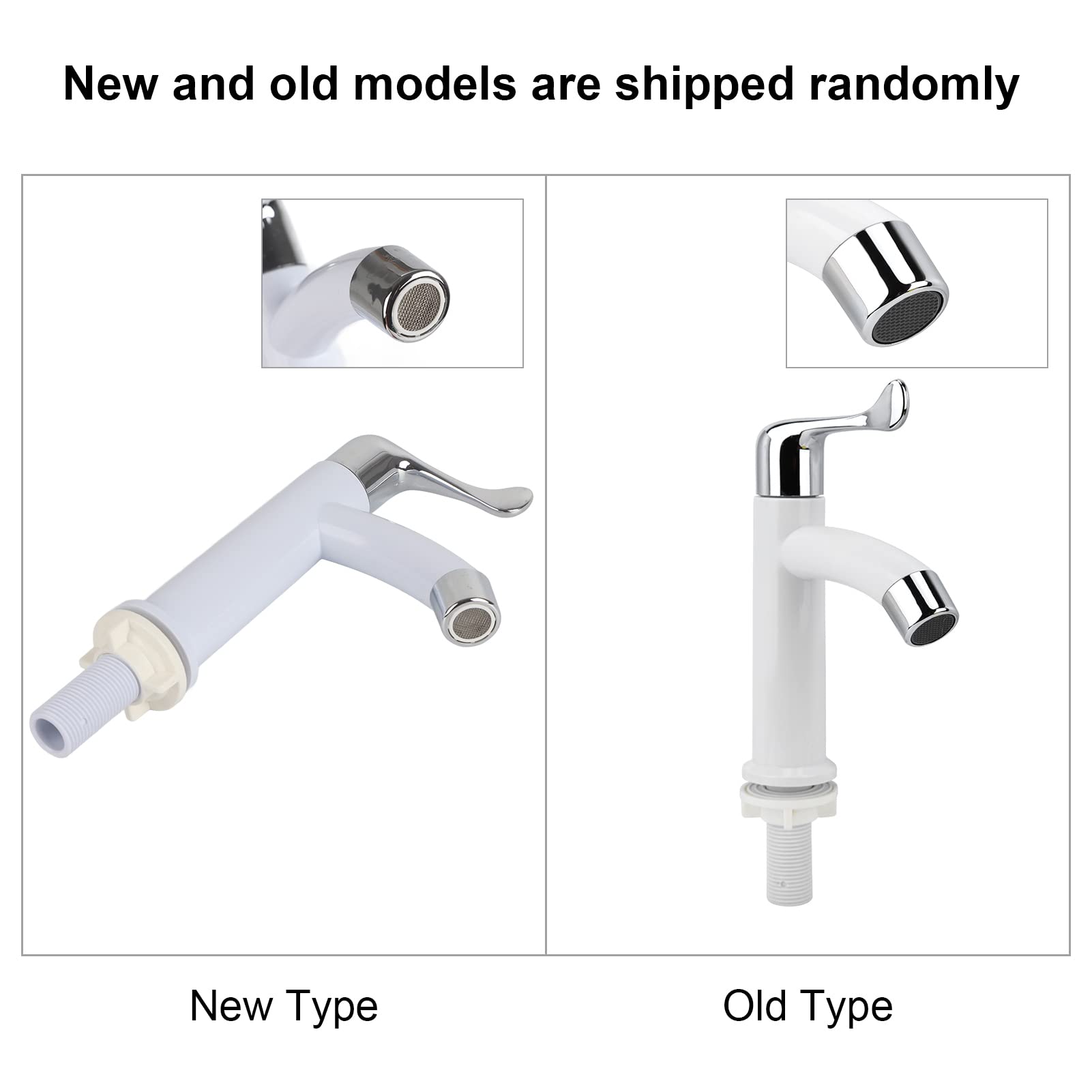 ViaGasaFamido Farmhouse Vessel Sink Faucet with Single Handle for RV Bathroom One Hole Basin Faucet G1 2 Plastic — view 3